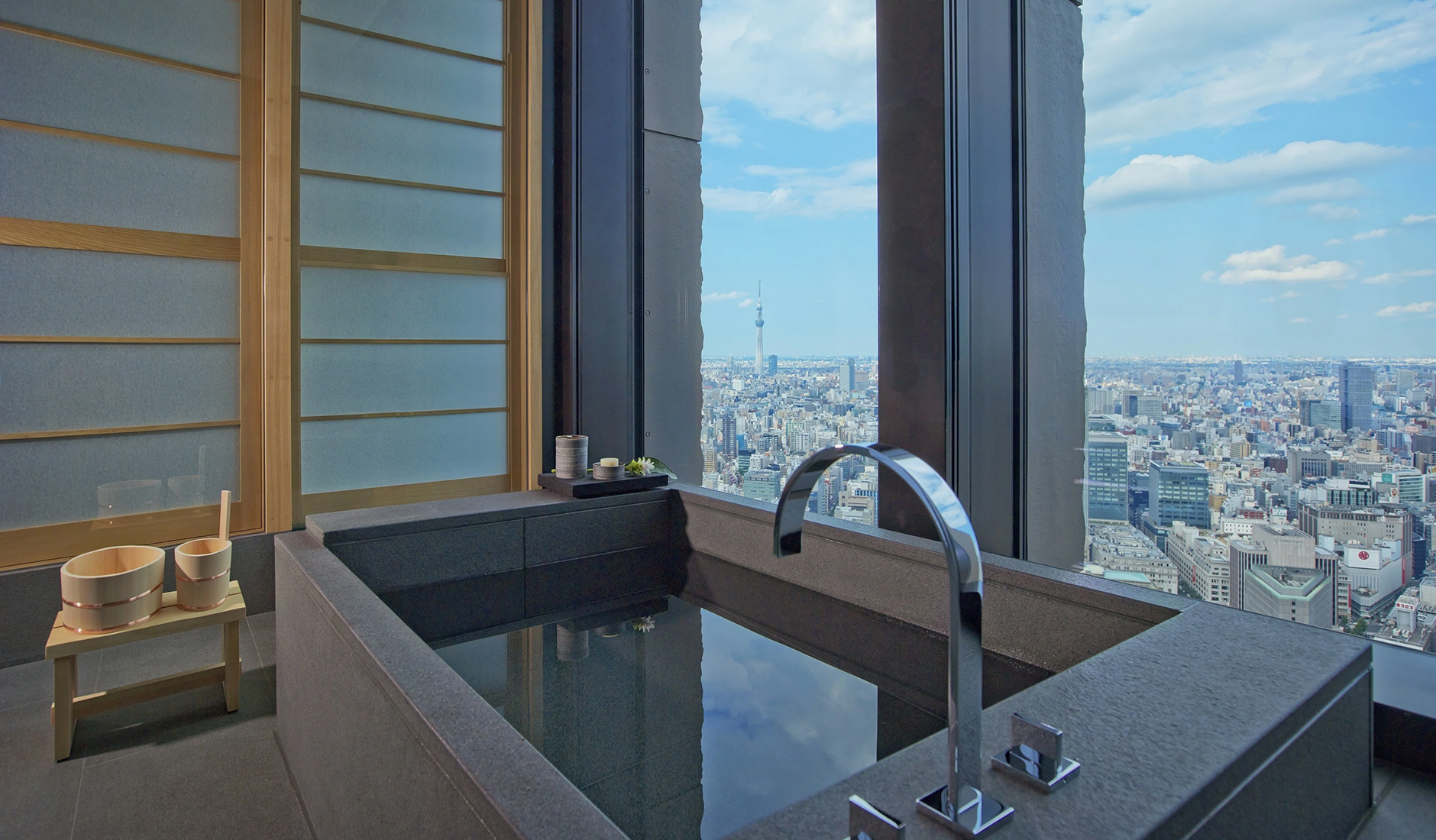 Aman Tokyo - Aman Suite Bathroom • TravelPlusStyle.com