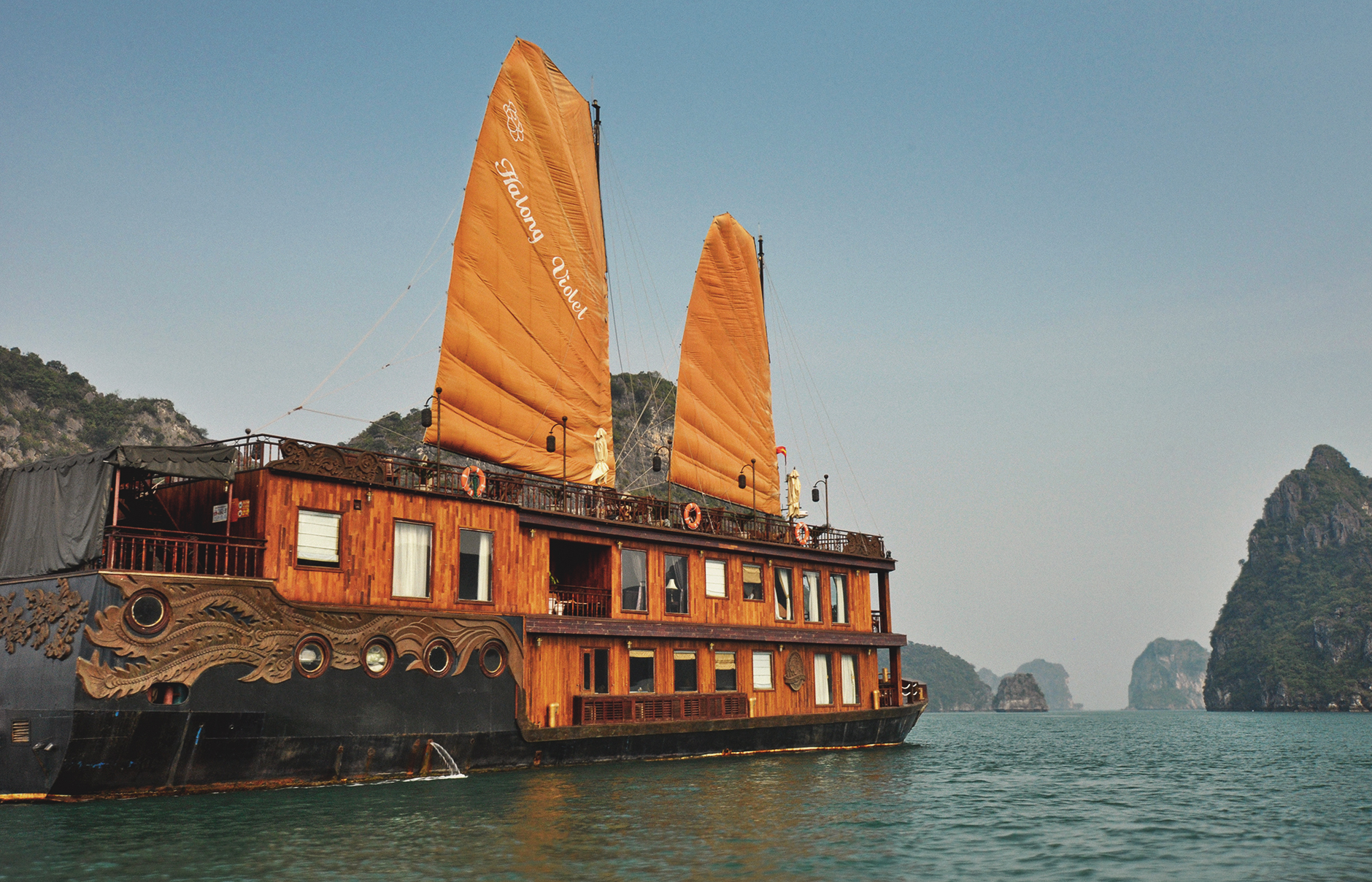 Board the Violet Junk and sail Vietnam’s Halong Bay in Style • Photo © TravelPlusStyle.com