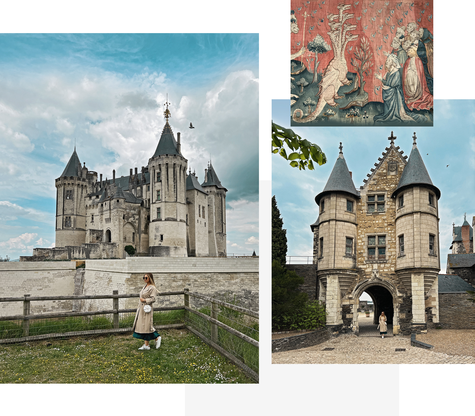 Chateau de Saumur & Château d\'Angers. 