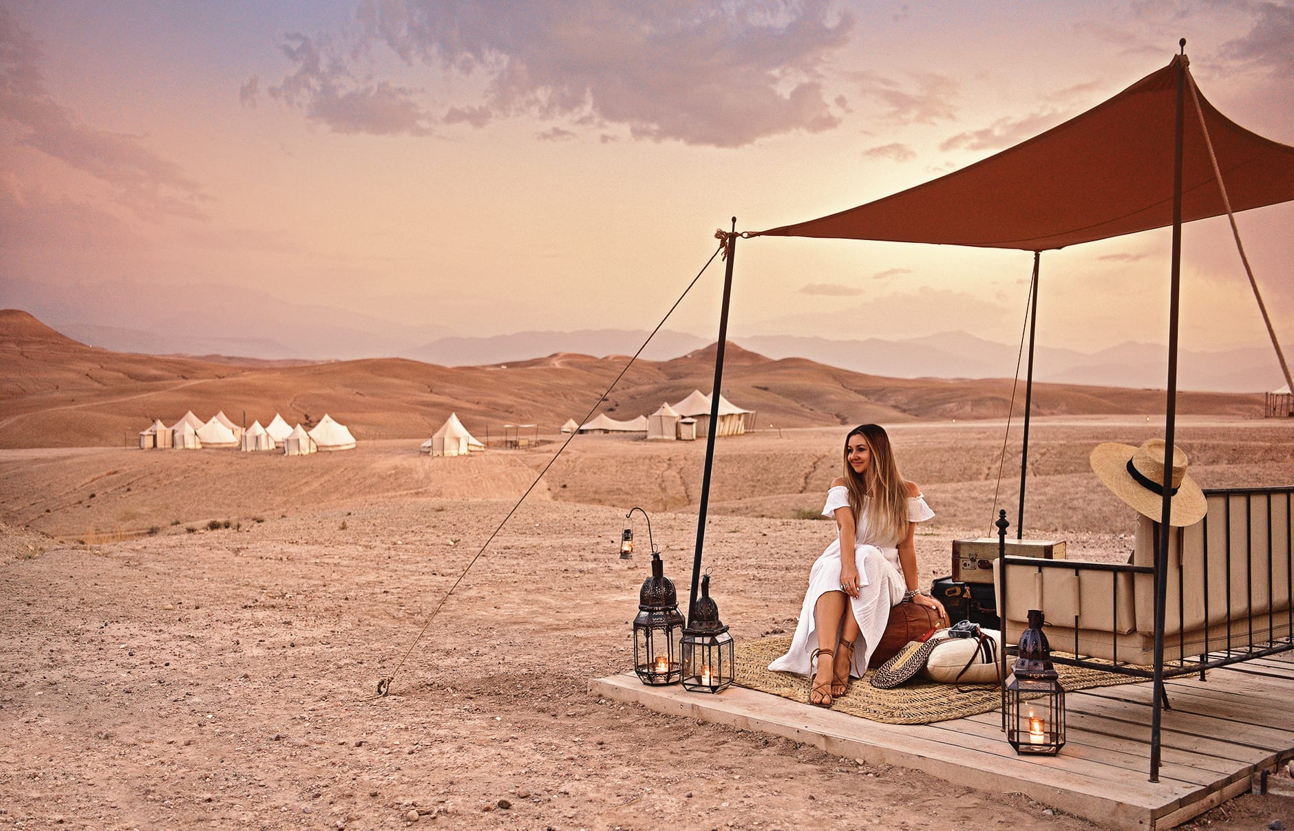 Staying at Scarabeo Camp, Agafay Desert, Marrakech, Morocco • Photo © TravelPlusStyle.com