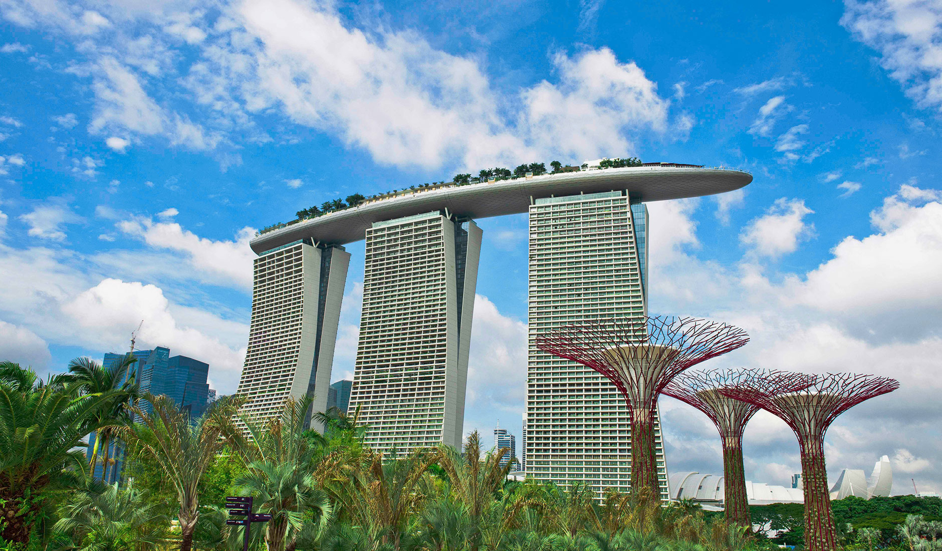 On top of Singapore: the SkyPark infinity pool, Singapore • Photo © Marina Bay Sands